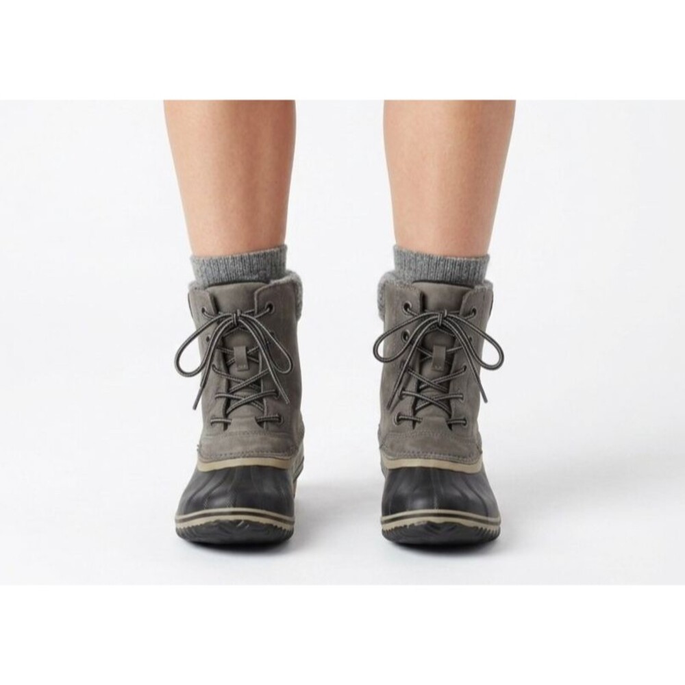 Sorel Slimpack II Lace Boots Waterproof Duck Snow Grey Womens Size 7.5 EUC